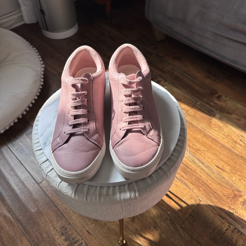Target Pink Athletic Shoes with White Soles